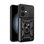 Vivo Y27 Kılıf Pars Lens Yüzüklü Silikon - Siyah-1