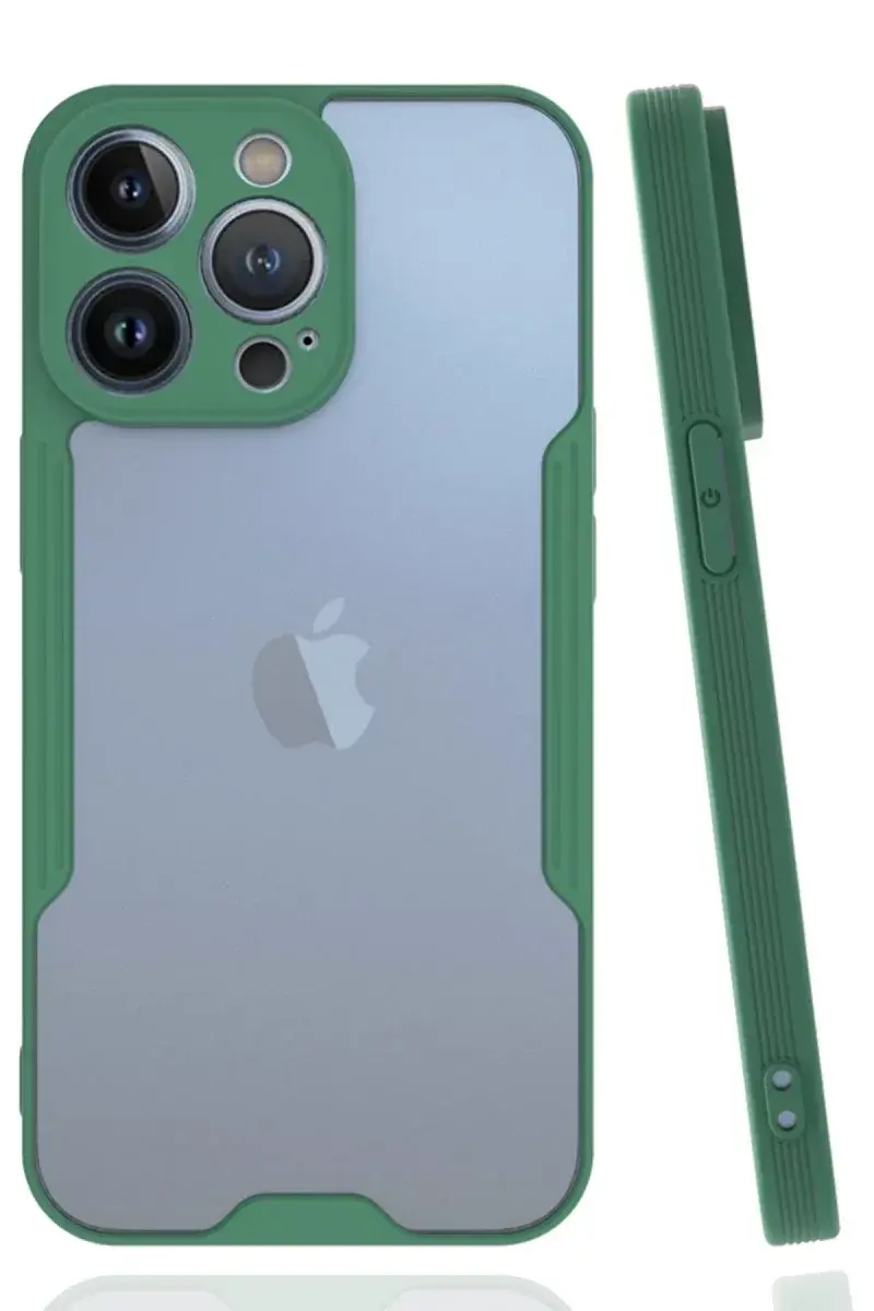 Apple iPhone 14 Pro Kılıf Platin Silikon - Yeşil