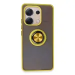 Xiao Red Note 13 4g Kılıf Montreal Yüzüklü Silikon Kapak - Sarı-1