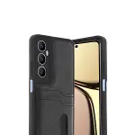 Realme C65 Sara Kartvizitli Deri Kılıf - Siyah-2