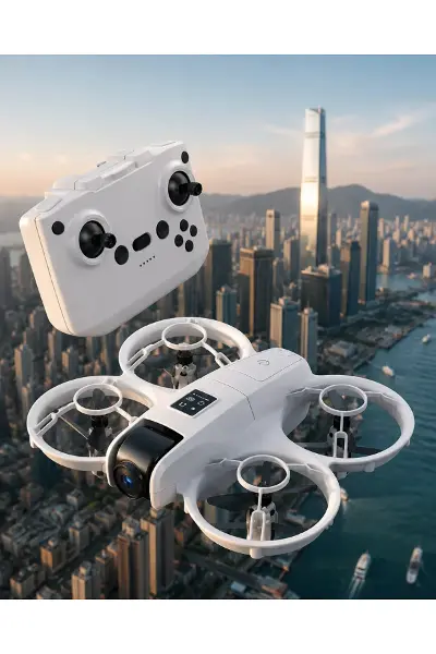 Işıklı Mini Drone Uzun Şarj Süreli ve Yedek Pervane Setli