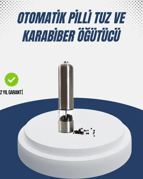 Otomatik Baharat Değirmeni Paslanmaz Gövde Ergonok Tasarım