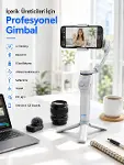 Akıllı Telefon Gimbal Sabitleyici 360° Takip Özellikli Profesyonel Video Çekim Stabilizeri-1