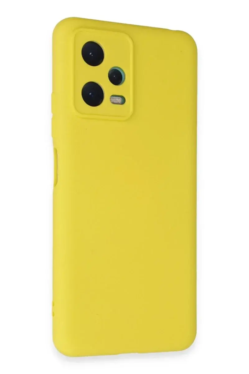 Xiao Red Note 12 5G Kılıf Nano içi Kadife Silikon - Sarı