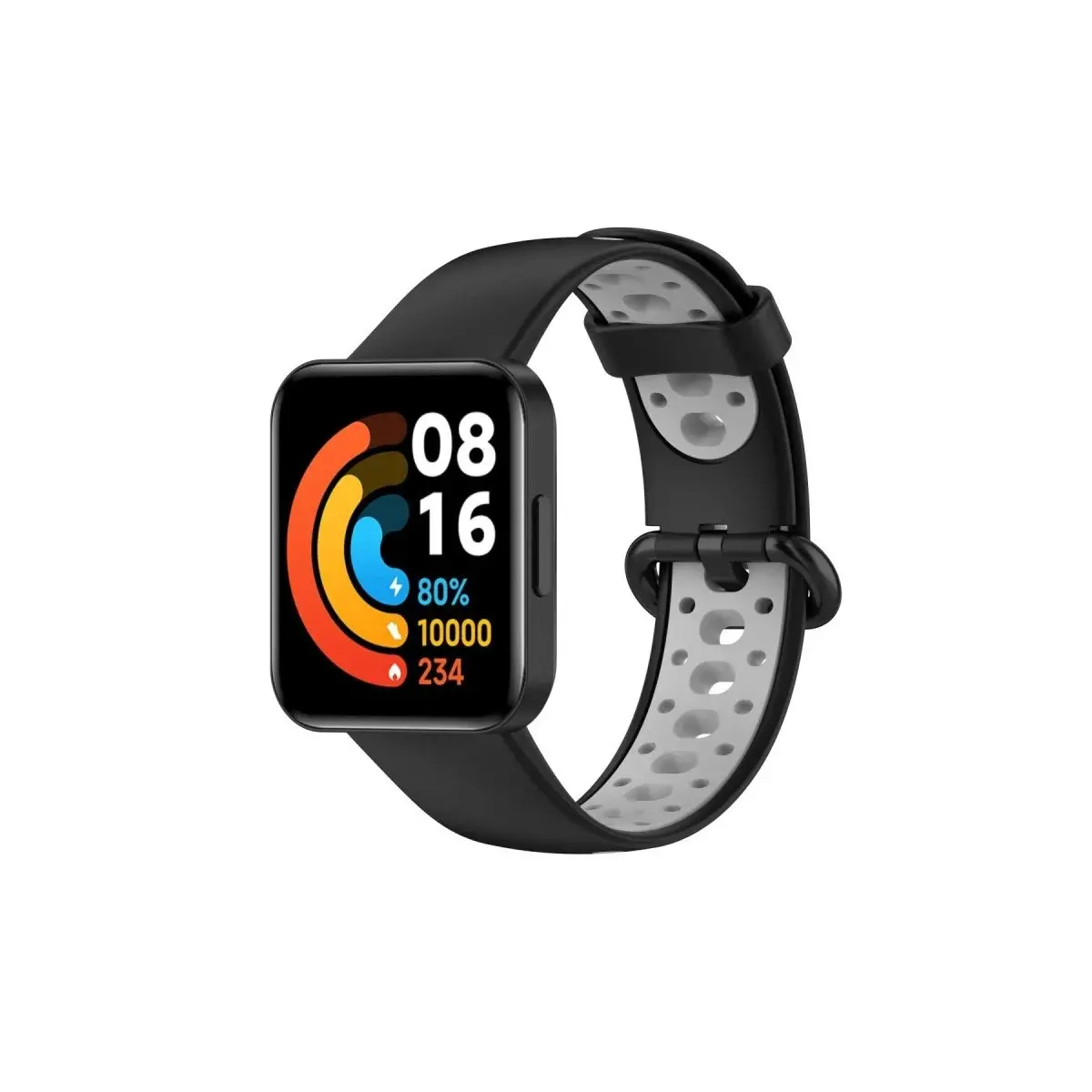 Xiao Red Watch 2 Spor Delikli Kordon - Siyah-gri