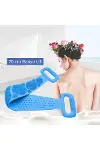 Çift Taraflı Banyo Hamam Lifi Silikon Masajlı Yumuşak Duş Lifi Uzun Ömürlü Hazır Banyo Kesesi-2