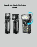 Kamp ve Outdoor İçin LED Far 10 Saat Pil Sensörlü Manyetik-3