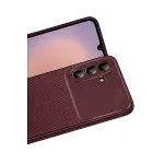 Samsung Galaxy A36 Kılıf Auto Focus Karbon Kapak - Bordo-2