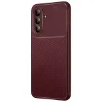 Samsung Galaxy A36 Kılıf Auto Focus Karbon Kapak - Bordo-3