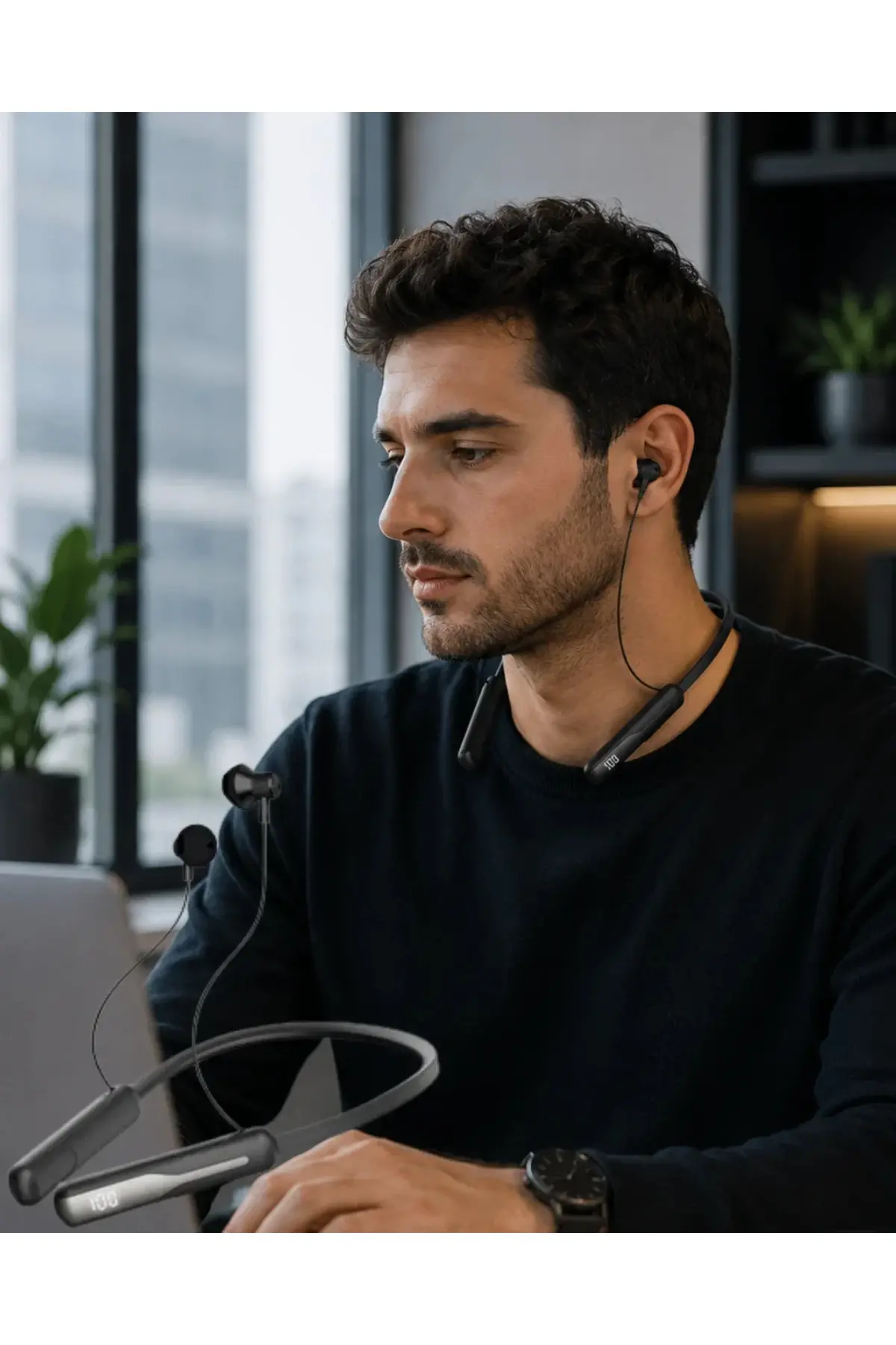 Bluetooth 5.4 Boyun Askılı Kulaklık Manyetik Kulaklıklı Type C Şarjlı