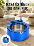 Masa Üstü Çakmaklı Küllük Paslanmaz Metal Gövde Yeni Nesil-1