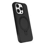 Apple İphone 15 Pro Max Regal Magsafe Standlı Kapak - Siyah-2