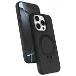 Apple İphone 15 Pro Max Regal Magsafe Standlı Kapak - Siyah-1