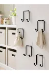 5 Adet Yapışkanlı Askı Çok Amaçlı Mutfak Banyo Düzenleyici Askılık-3