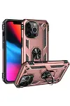 Apple iPhone 14 Pro Kılıf Sofya Yüzüklü Silikon Kapak - Rose-2