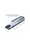MacBook ve Laptop Uyumlu Çok Fonksiyonlu USB-C Dönüştürücü - Alünyum Gövdeli Hub-1