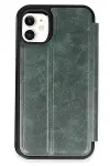Apple iPhone 11 Kılıf Flip Cover - Koyu Yeşil-1