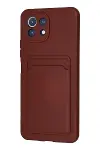 Xiao Mİ 11 Lite Kılıf Kelvin Kartvizitli Silikon - Bordo-3