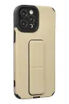 Apple iPhone 12 Pro Max Kılıf Mega Standlı Silikon - Gold-2