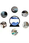 7 Inç Mavi Orta Boy Dekoratif Yuvarlak Şık Kum Tablosu Modern Dekoratif Süs-3