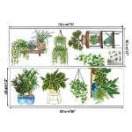 Saksılı Çiçek Tasarımlı Yapışkanlı Sticker-2