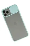 Apple iPhone 11 Pro Kılıf Palm Buzlu Kamera Sürgülü Silikon - Turkuaz-2