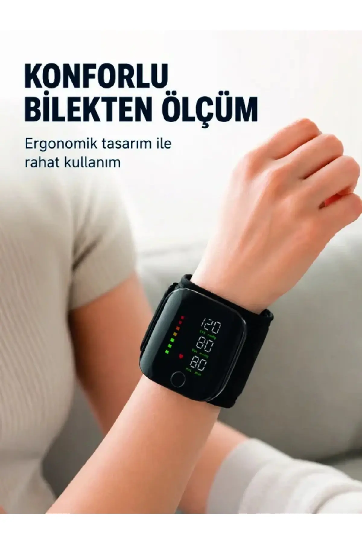 Şarj Edilebilir Bilekten Tansiyon Aleti Tek Tuşla Ölçüm