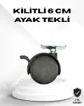 Kilitli 6 cm Masa Ayağı Tekli Döner Tekerlek-1