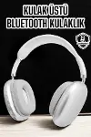 P9 Plus Kablosuz Kulak Üstü Bluetooth Kulaklık Beyaz Yüksek Ses Kaliteli-2