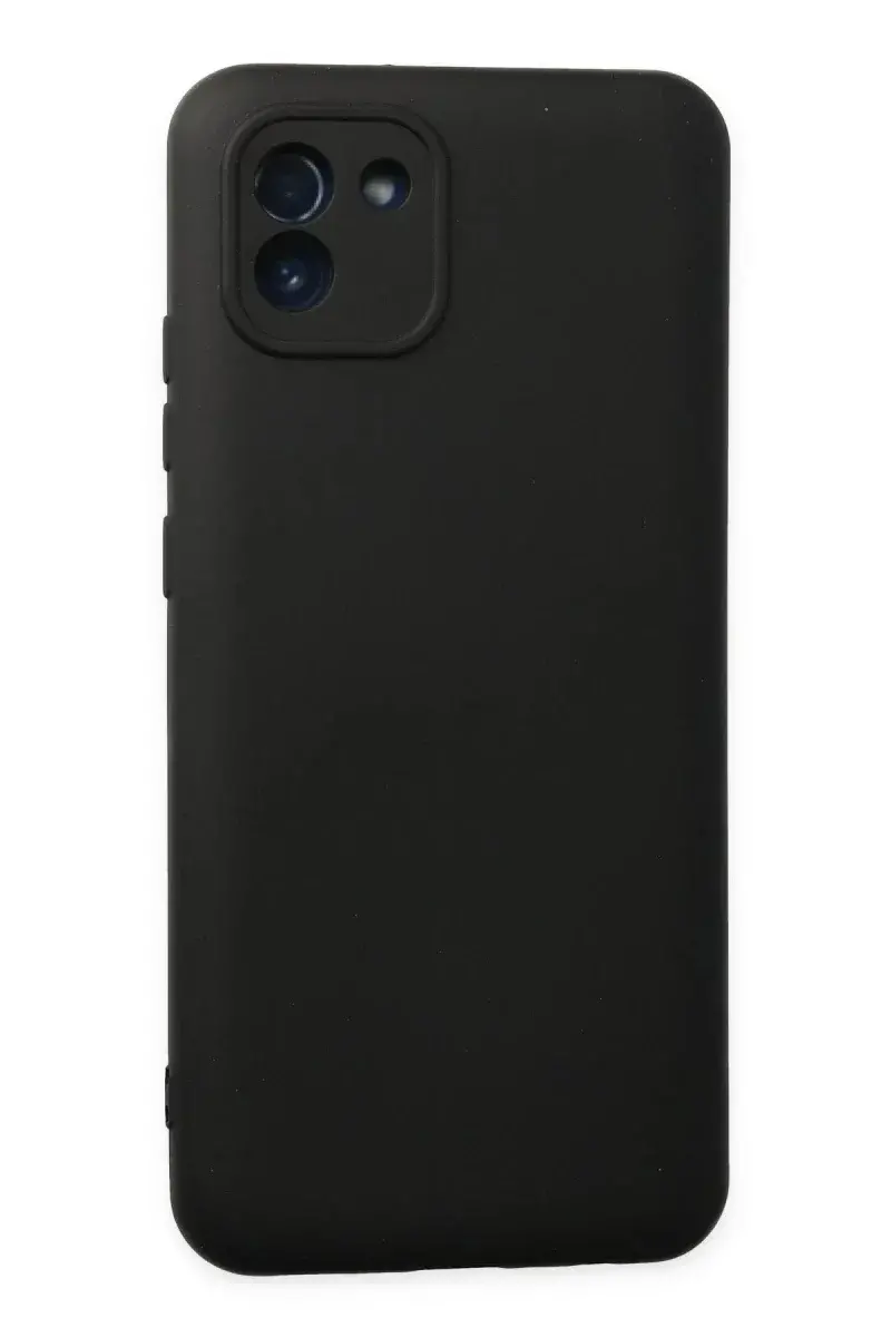 Samsung Galaxy A03 Kılıf Nano içi Kadife Silikon - Siyah