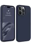 Apple iPhone 15 Pro Max Kılıf First Silikon - Lacivert-1