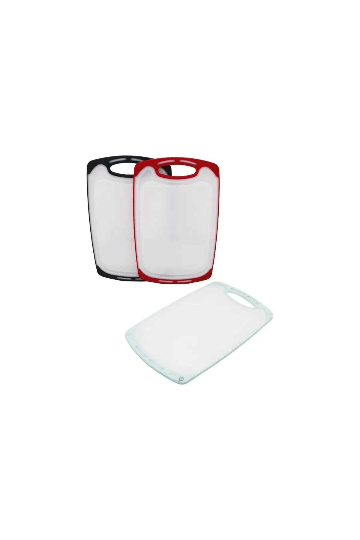 31X20CM Küçük Plastik Kesim Panosu Kaymaz Silikon Kenarlık - 10MM Kalınlık