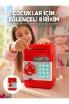 Şifreli Kırmızı ATM Tasarımlı Çelik Kasa Görünümlü Kumbara-1