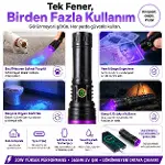 365nm UV Siyah Işık El Feneri – 20W Güçlü LED, Type-C Şarjlı, IP65 Dayanıklı Gövde-3