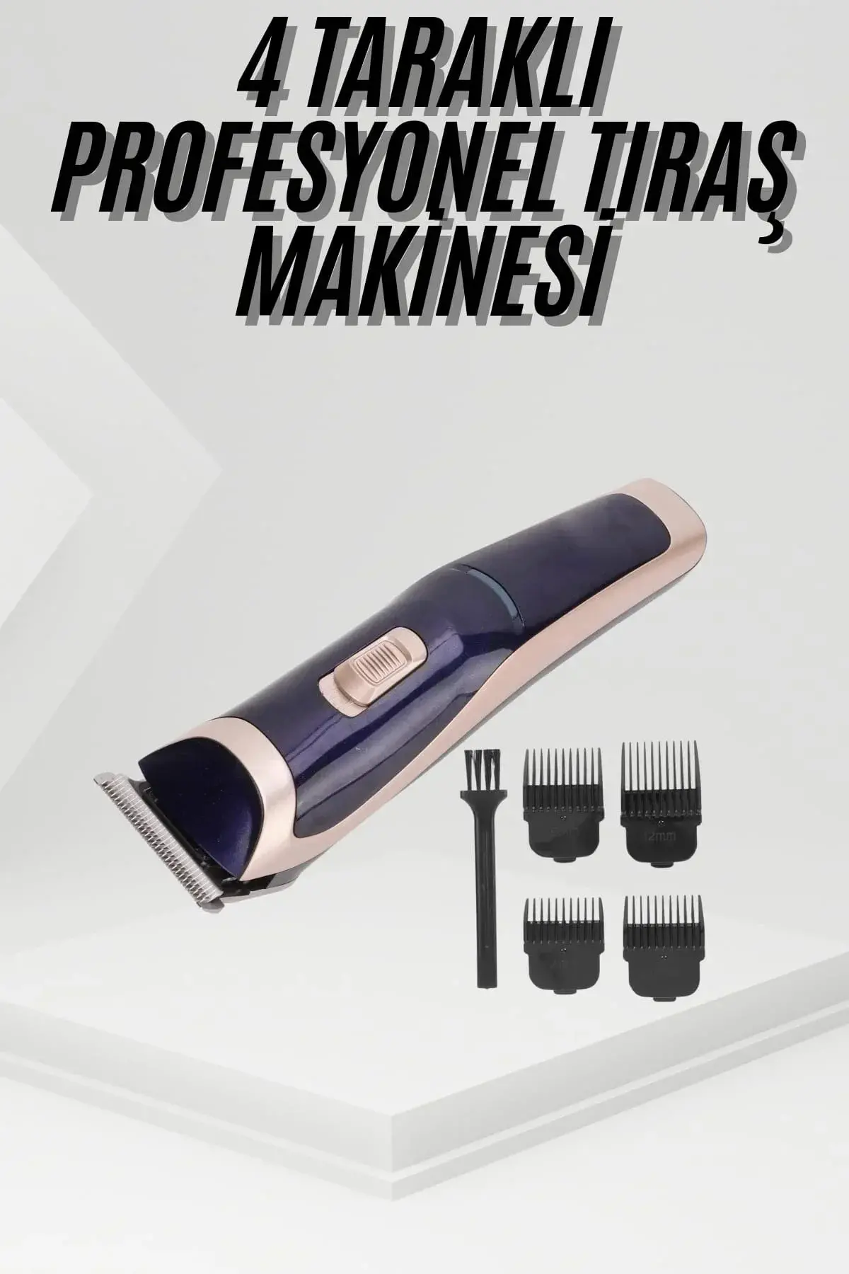 Tıraş Makinesi 4 Başlıklı Paslanmaz Çelik Bıçaklı Tüm Saç Tiplerine Uygun