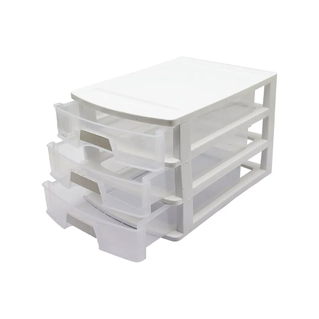 NO:3 ÇEKMECE 3 KATLI 35X25.4X22.6CM SİYAH VEYA BEYAZ GÖNDERİLİR (4745)