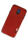 Samsung Galaxy J7 Pro / J730 Kılıf Loop Deri Silikon - Kırmızı-2
