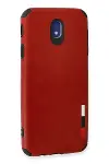 Samsung Galaxy J7 Pro / J730 Kılıf Loop Deri Silikon - Kırmızı-3