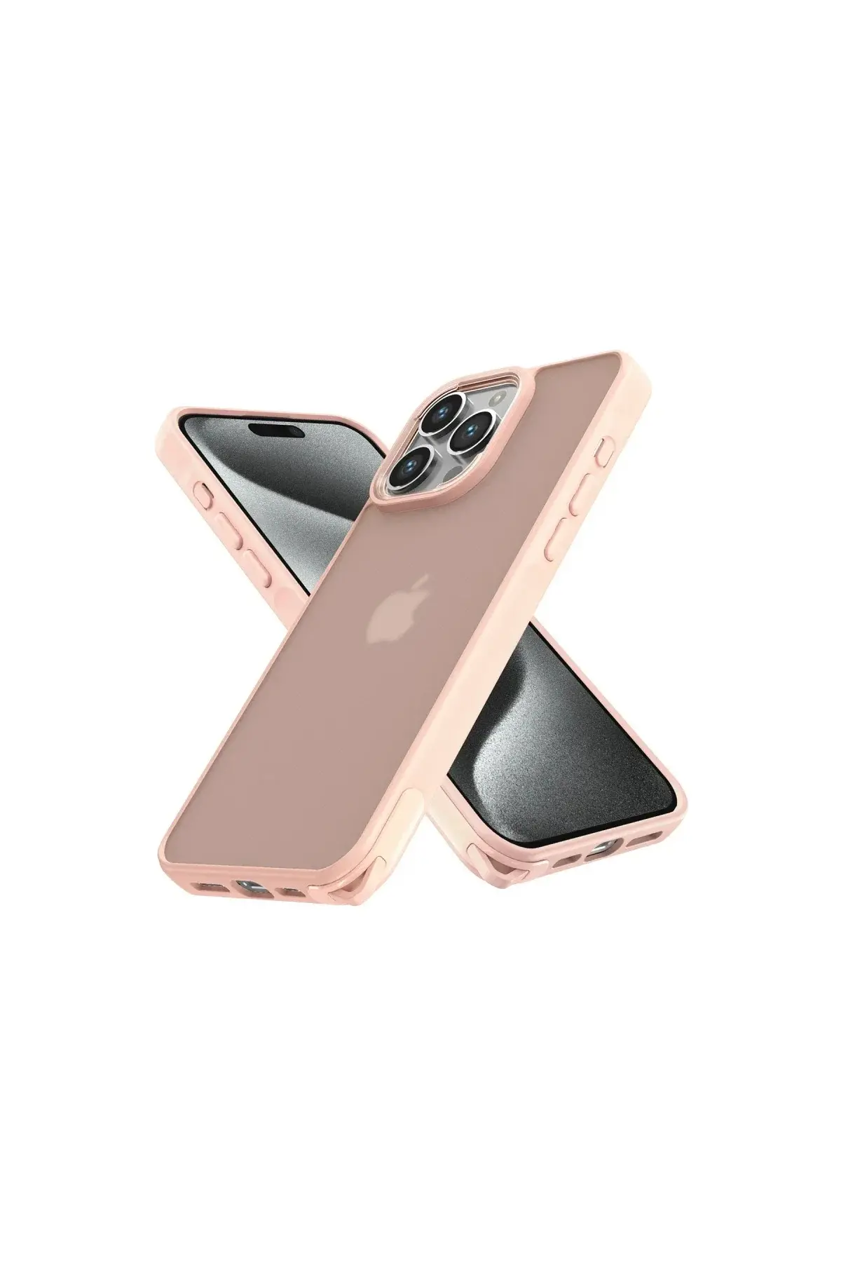Apple iPhone 14 Pro Max Kılıf Elegant Kapak - Pudra