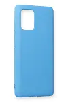 Samsung Galaxy A91 / S10 Lite Kılıf Nano içi Kadife Silikon - Mavi-2