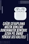 Bluetooth Kulaklık Beyaz Çağrı Cevaplama Dokunmatik Kontrol Kablosuz-1