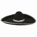 Sombrero Meksika Şapkası Mariachi Gümüş Şeritli Yetişkin Boy-2