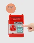 Kırmızı ATM Tasarımlı Şifreli Para Kasası Kumbara-3