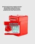 Kırmızı ATM Tasarımlı Şifreli Para Kasası Kumbara-4