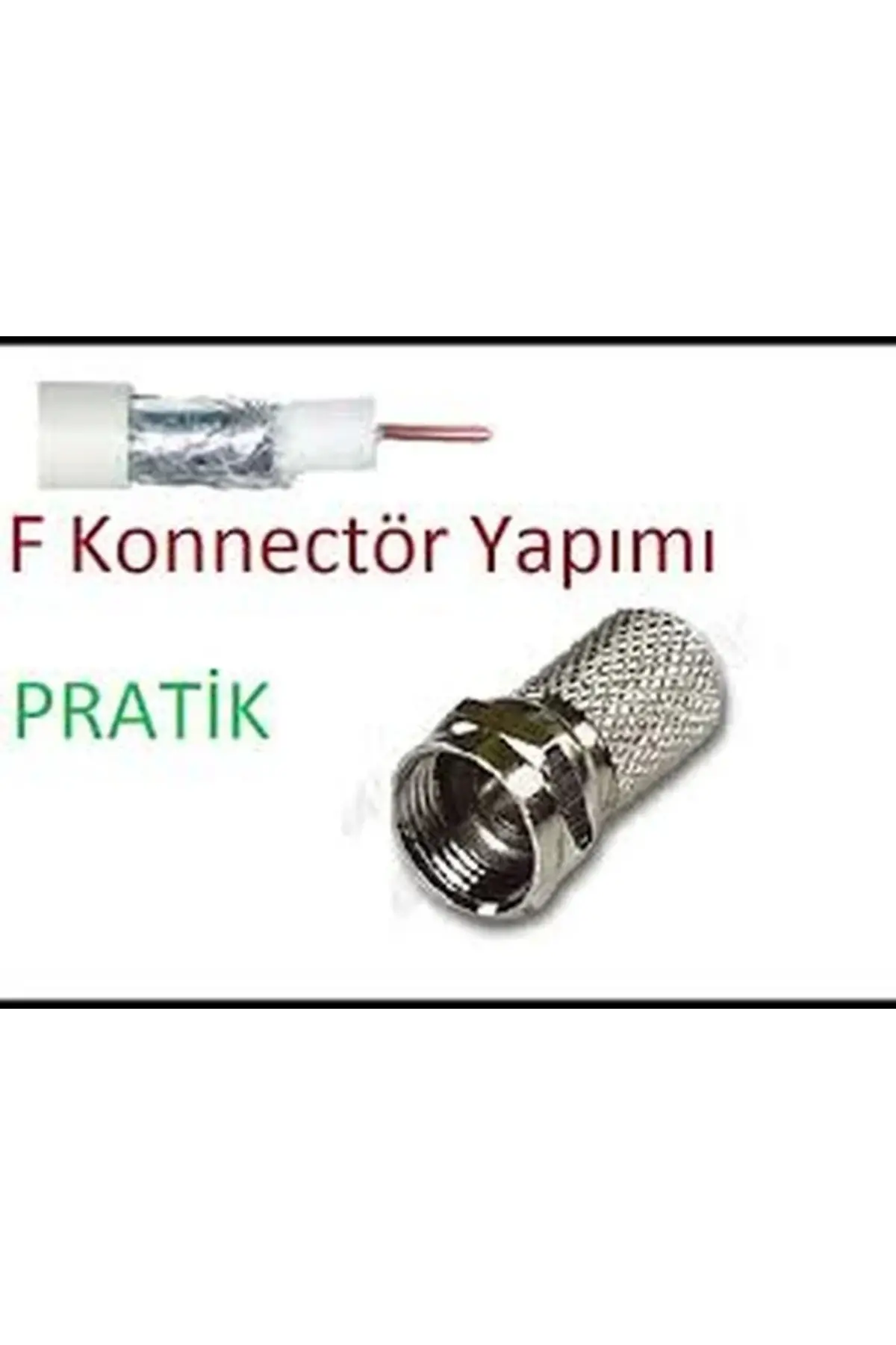 Ef Vida 50 Parça Uydu Konnektör RG-6-F