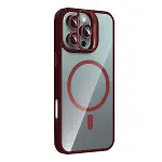 Joko Apple İphone 16 Pro Max Rem Lensli Magsafe Standlı Kapak - Bordo-2