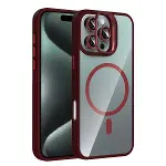 Joko Apple İphone 16 Pro Max Rem Lensli Magsafe Standlı Kapak - Bordo-1