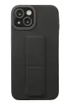 Apple iPhone 14 Plus Kılıf Mega Standlı Silikon - Siyah-1
