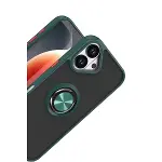 Apple İphone 17 Montreal Yüzüklü Silikon Kapak - Yeşil-2