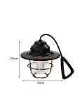USB Şarjlı Retro LED Kamp Feneri – 4 Işık Modu, Su Geçirmez, Taşınabilir-3